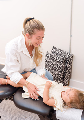 Chiropractor Waldwick NJ Victoria Petruzzella Ciroalo Adjusting Child